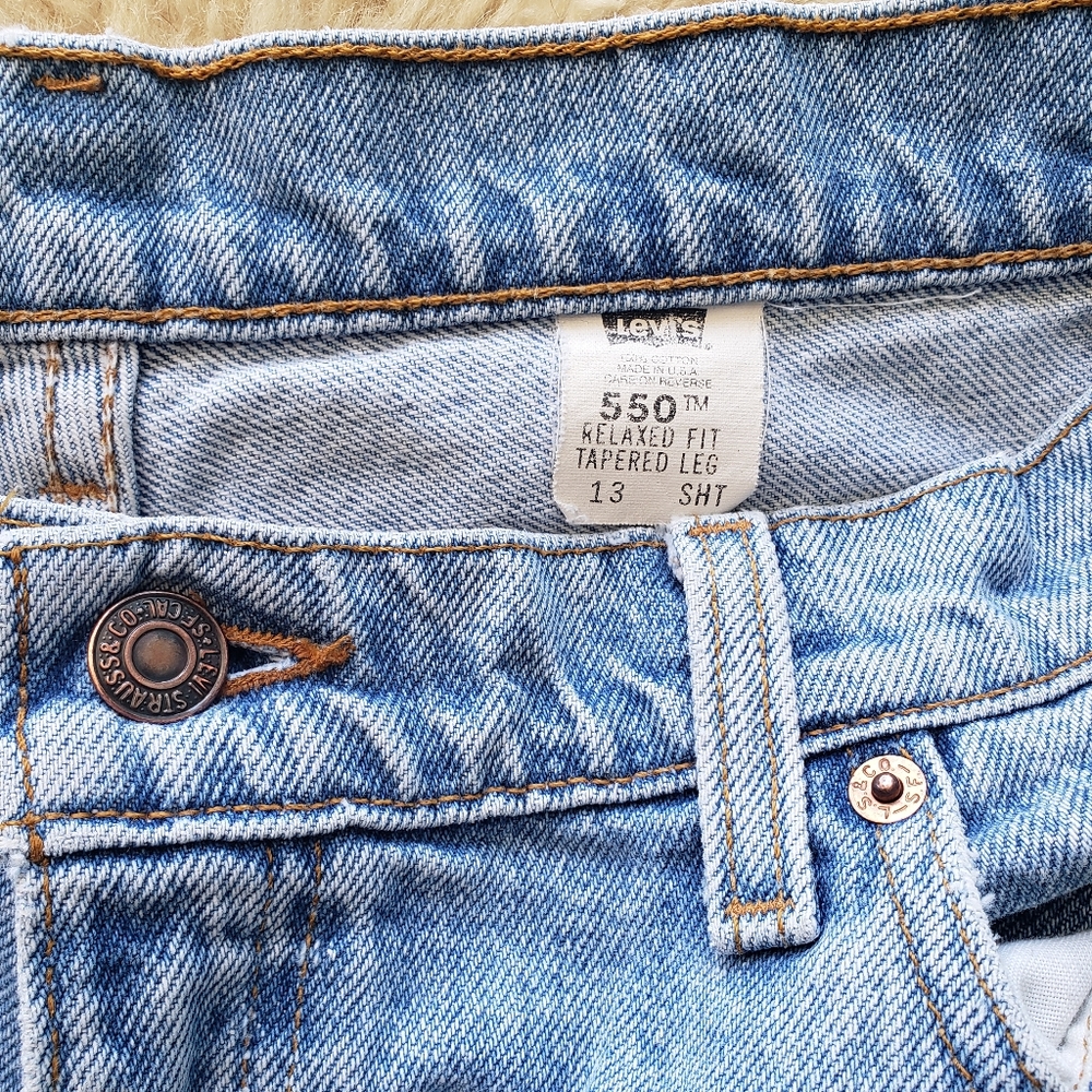 '94 Vintage High Rise Levi's 550 Light Wash - Picture 5 of 8